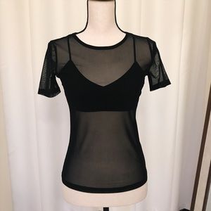 🔥NWT Short Sleeve Sheer Top - M